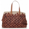Bottega Veneta Vintage - Canvas Tote Bag - Marrone - Borsa in Pelle - Alta Qualità Luxury