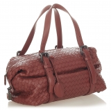Bottega Veneta Vintage - Intrecciato Leather Handbag - Rosso - Borsa in Pelle - Alta Qualità Luxury
