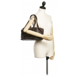 Bottega Veneta Vintage - Intrecciato Leather Boston Bag - Black - Leather Handbag - Luxury High Quality