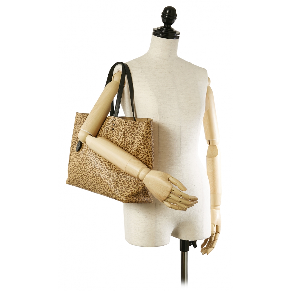 Dolce & Gabbana Vintage - Leopard Printed Denim Tote Bag - Blu Navy -  Leather and Canvas Handbag - Luxury High Quality - Avvenice