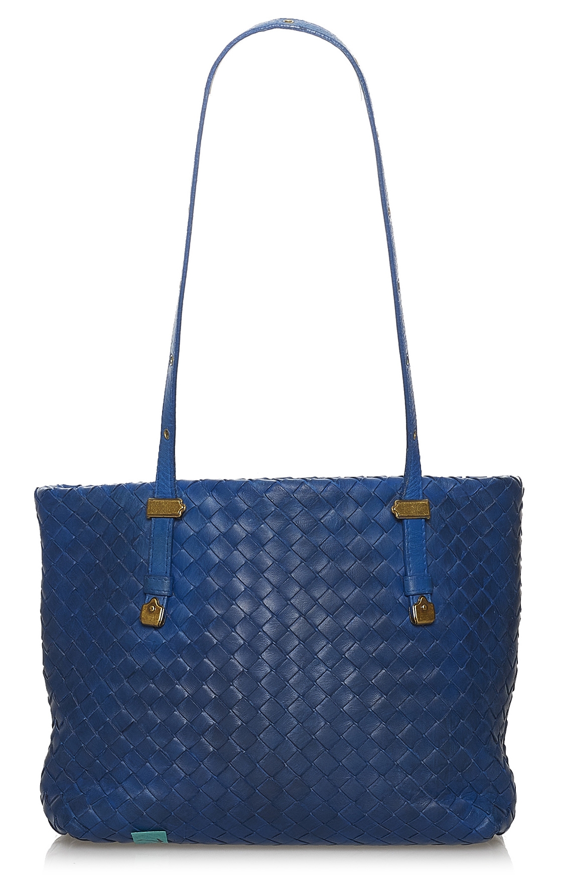 Bottega Veneta Vintage - Intrecciato Leather Tote Bag - Blue