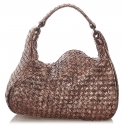 Bottega Veneta Vintage - Intrecciato Leather Handbag - Brown Bronze - Leather Handbag - Luxury High Quality