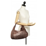 Bottega Veneta Vintage - Intrecciato Leather Handbag - Marrone Bronzo - Borsa in Pelle - Alta Qualità Luxury