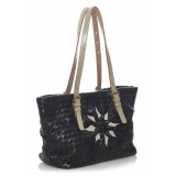 Bottega Veneta Vintage - Intrecciato Leather Shoulder Bag - Black - Leather Handbag - Luxury High Quality