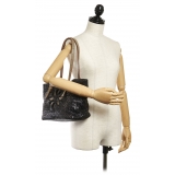 Bottega Veneta Vintage - Intrecciato Leather Shoulder Bag - Nero - Borsa in Pelle - Alta Qualità Luxury