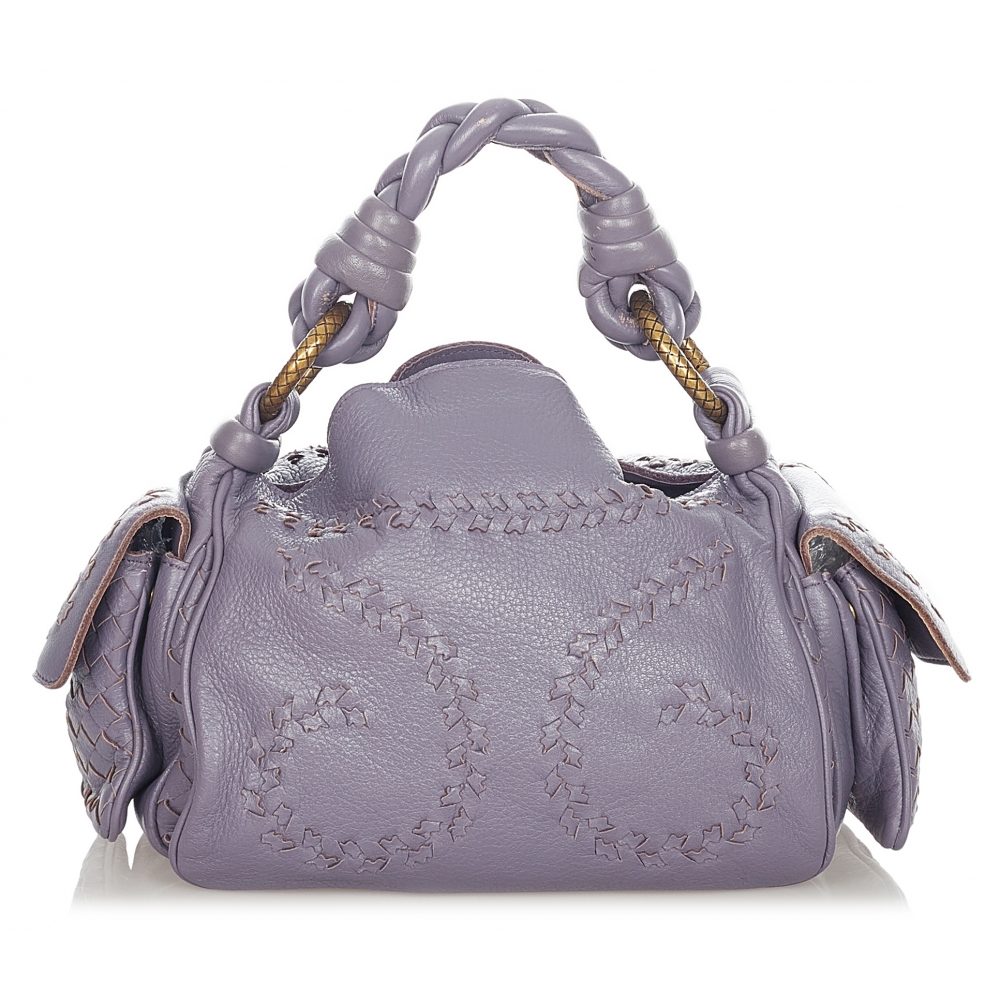 Bottega Veneta Vintage - Intrecciato Leather Handbag - Purple