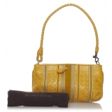 Bottega Veneta Vintage - Intrecciato Leather Shoulder Bag - Giallo - Borsa in Pelle - Alta Qualità Luxury