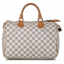 Louis Vuitton Vintage - Damier Azur Speedy 30 - White Blue - Leather Handbag - Luxury High Quality