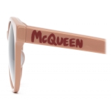Alexander McQueen - McQueen Graffiti Round Sunglasses - Rose - Alexander McQueen Eyewear
