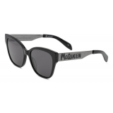 Alexander McQueen - McQueen Graffiti Bi-Colour Sunglasses - Ruthenium - Alexander McQueen Eyewear