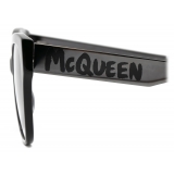 Alexander McQueen - McQueen Graffiti Bi-Colour Sunglasses - Ruthenium - Alexander McQueen Eyewear