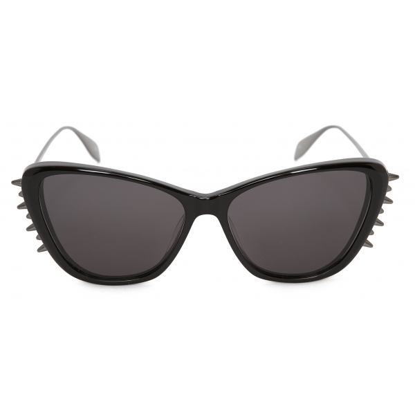 Alexander McQueen - Punk Stud Combi Cat-Eye Sunglasses - Black Ruthenium - Alexander McQueen Eyewear