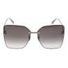 Alexander McQueen - Piercing Bridge Sunglasses - Ruthenium - Alexander McQueen Eyewear