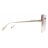 Alexander McQueen - Occhiali da Sole Ponte Penetrante - Oro - Alexander McQueen Eyewear