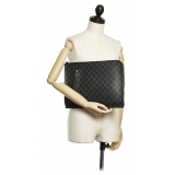 Louis Vuitton Vintage - Damier Graphite Poche Documents - Black Gray - Canvas Handbag - Luxury High Quality