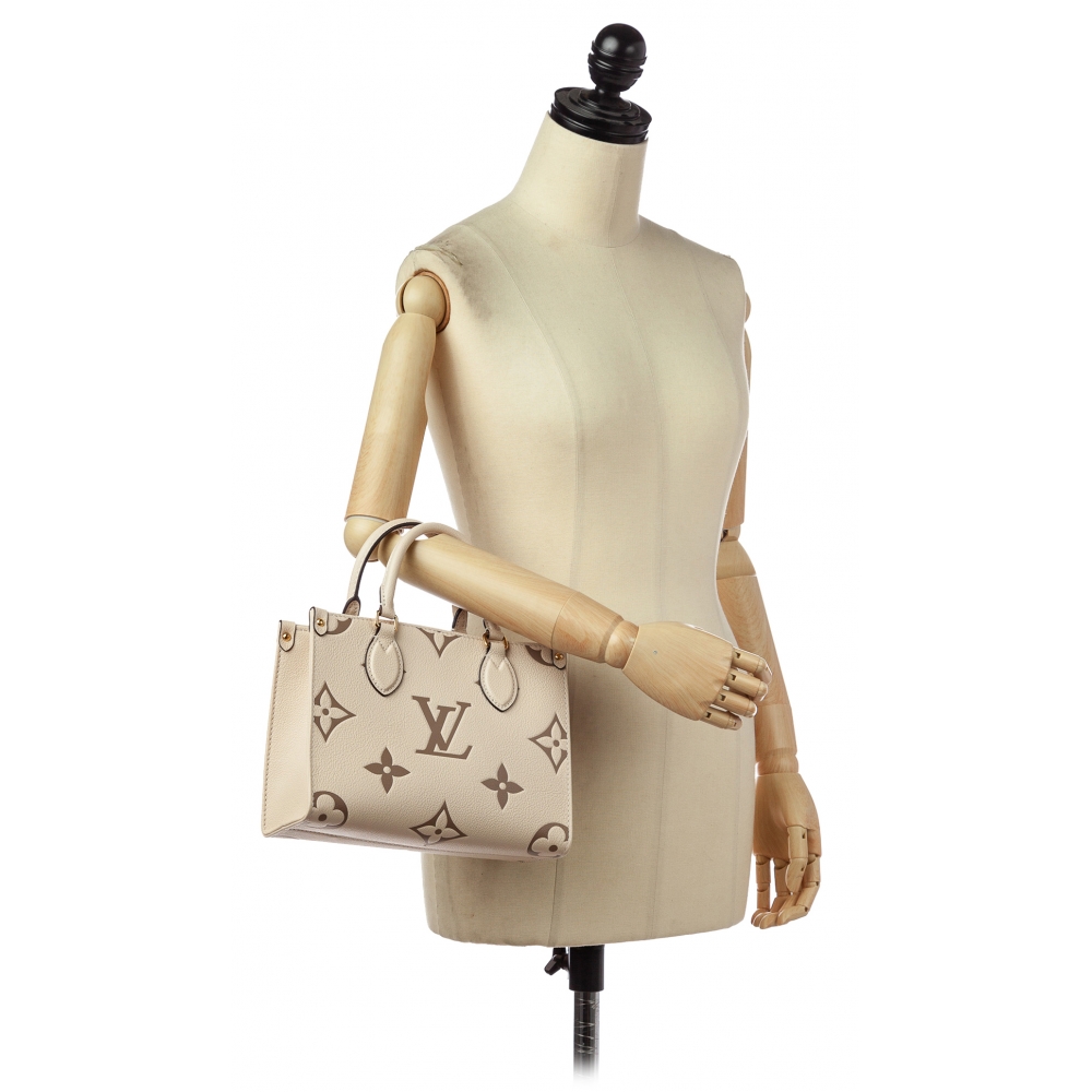 Louis Vuitton - Onthego PM Tote Bag - Black / Beige - Monogram Leather - Women - Luxury