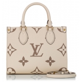 Louis Vuitton Vintage - Monogram Empreinte Onthego PM - Brown Beige - Leather Handbag - Luxury High Quality