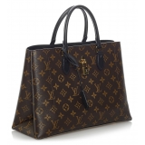 Louis Vuitton Vintage - Monogram Flower Tote - Brown Black - Leather Handbag - Luxury High Quality