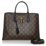 Louis Vuitton Vintage - Monogram Flower Tote - Brown Black - Leather Handbag - Luxury High Quality