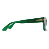 Bottega Veneta - Occhiali da Sole Cat-Eye in Acetato - Verde - Occhiali da Sole - Bottega Veneta Eyewear