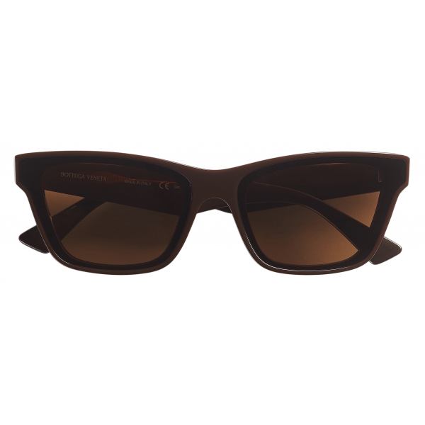Bottega Veneta - Square Acetate Sunglasses - Brown - Sunglasses - Bottega Veneta Eyewear