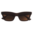 Bottega Veneta - Square Acetate Sunglasses - Brown - Sunglasses - Bottega Veneta Eyewear