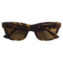 Bottega Veneta - Square Acetate Sunglasses - Havana Brown - Sunglasses - Bottega Veneta Eyewear