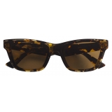 Bottega Veneta - Square Acetate Sunglasses - Havana Brown - Sunglasses - Bottega Veneta Eyewear