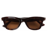 Bottega Veneta - Square Acetate Sunglasses - Havana Brown - Sunglasses - Bottega Veneta Eyewear