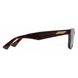 Bottega Veneta - Square Acetate Sunglasses - Havana Brown - Sunglasses - Bottega Veneta Eyewear