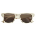 Bottega Veneta - Square Acetate Sunglasses - Ivory Grey - Sunglasses - Bottega Veneta Eyewear