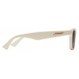 Bottega Veneta - Square Acetate Sunglasses - Ivory Grey - Sunglasses - Bottega Veneta Eyewear