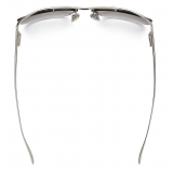 Bottega Veneta - Metal Half-Frame Sunglasses - Silver - Sunglasses - Bottega Veneta Eyewear
