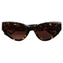 Bottega Veneta - Cat-Eye Acetate Sunglasses - Havana Brown - Sunglasses - Bottega Veneta Eyewear