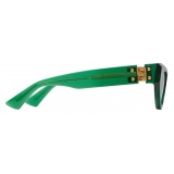Bottega Veneta - Occhiali da Sole Cat-Eye in Acetato - Verde - Occhiali da Sole - Bottega Veneta Eyewear