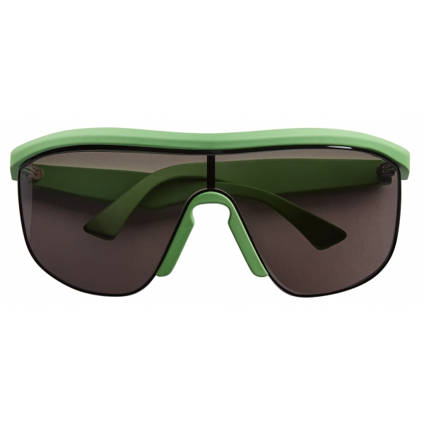 Bottega Veneta - Mask Acetate Sunglasses - Bright Green - Sunglasses - Bottega Veneta Eyewear
