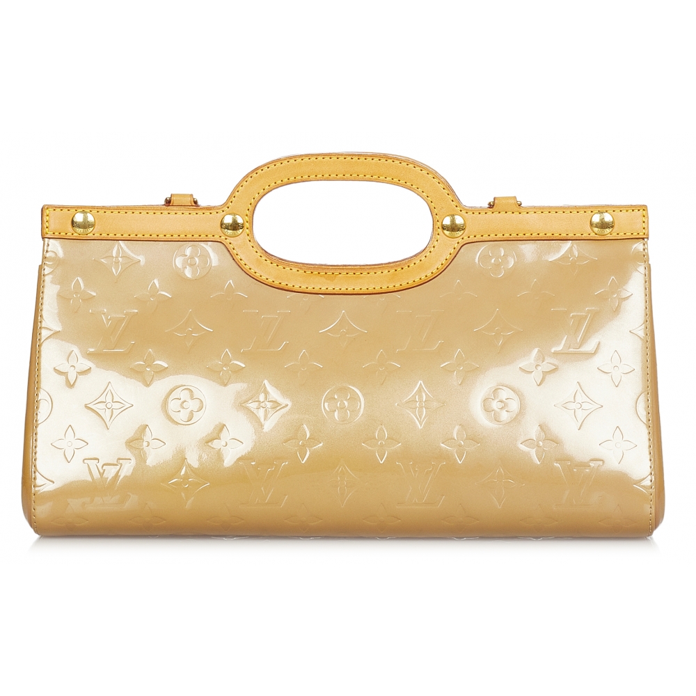 Gold Louis Vuitton Monogram Vernis Roxbury Drive Satchel