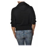 Elisabetta Franchi - Sweatshirt with Embroidered Logo - Black - Sweatshirt - Made in Italy - Luxury Exclusive Collection