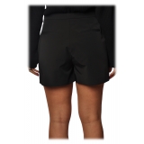 Elisabetta Franchi - High-Waist Shorts with Zip Closure - Black - Trousers - Made in Italy - Luxury Exclusive Collection