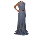 Elisabetta Franchi - Long Dress in Jersey Fabric - Blue - Dress - Made in Italy - Luxury Exclusive Collection