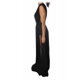 Elisabetta Franchi - Long Dress in Jersey Fabric - Black - Dress - Made in Italy - Luxury Exclusive Collection