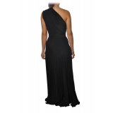 Elisabetta Franchi - Long Dress in Jersey Fabric - Black - Dress - Made in Italy - Luxury Exclusive Collection