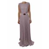 Elisabetta Franchi - Sleeveless Dress in Jersey - Lillac - Dress - Made in Italy - Luxury Exclusive Collection