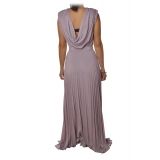 Elisabetta Franchi - Sleeveless Dress in Jersey - Lillac - Dress - Made in Italy - Luxury Exclusive Collection