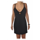 Elisabetta Franchi - Short Dress with Crossed Laces - Black - Dress - Made in Italy - Luxury Exclusive Collection