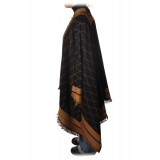 Elisabetta Franchi - Pattern Cape - Black/Mou - Scarf - Made in Italy - Luxury Exclusive Collection