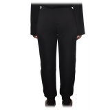 Elisabetta Franchi - High-Waisted Model - Black - Trousers - Made in Italy - Luxury Exclusive Collection