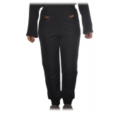 Elisabetta Franchi - Pantalone Sportivo con Elastico in Vita - Nero - Pantaloni - Made in Italy - Luxury Exclusive Collection