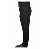 Elisabetta Franchi - Pantalone Sportivo con Elastico in Vita - Nero - Pantaloni - Made in Italy - Luxury Exclusive Collection