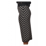 Elisabetta Franchi - Skirt with Elastic Waistband - Black - Trousers - Made in Italy - Luxury Exclusive Collection